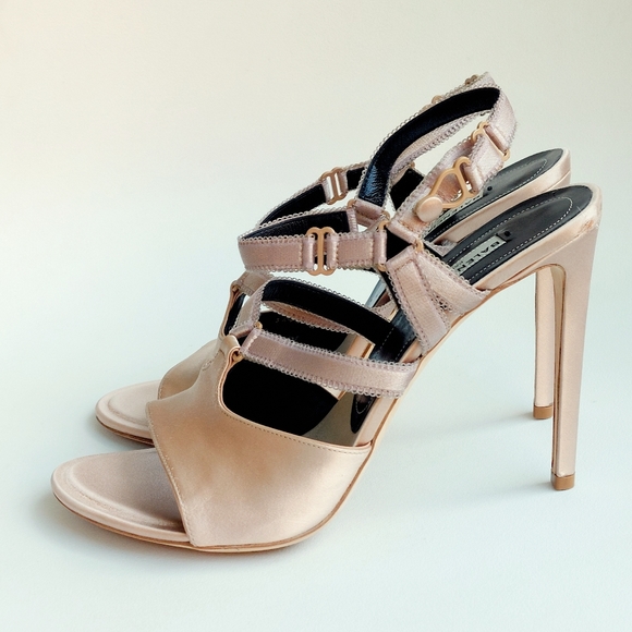 Balenciaga pink satin Boudoir stiletto sandals, EU40, new w/ box, dustbag - Picture 6 of 16